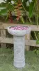 Artikelbild 2 des Artikels “Batur - Sockel gerade mit Blumenmotiv, Ø 15cm, 45cm H | Steinguss “